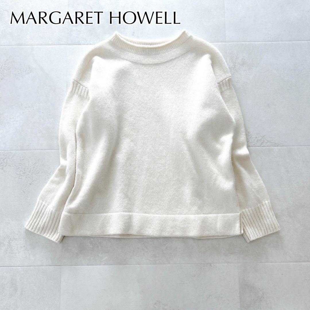 美品✨マーガレットハウエル　ロールネックニット　長袖　現行定番人気　アイボリー