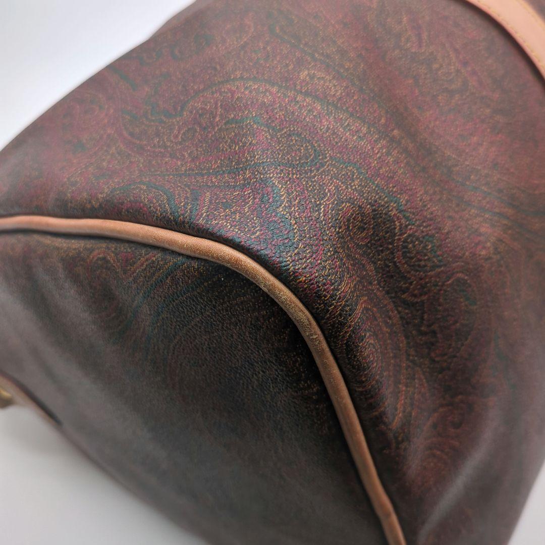 【極美品】エトロ ボストンバッグ ペイズリー柄 pvc レザー