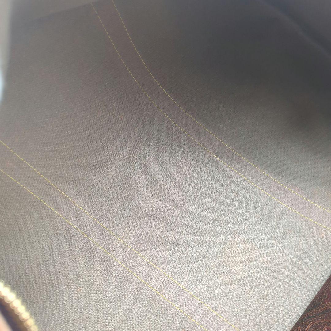 【極美品】エトロ ボストンバッグ ペイズリー柄 pvc レザー