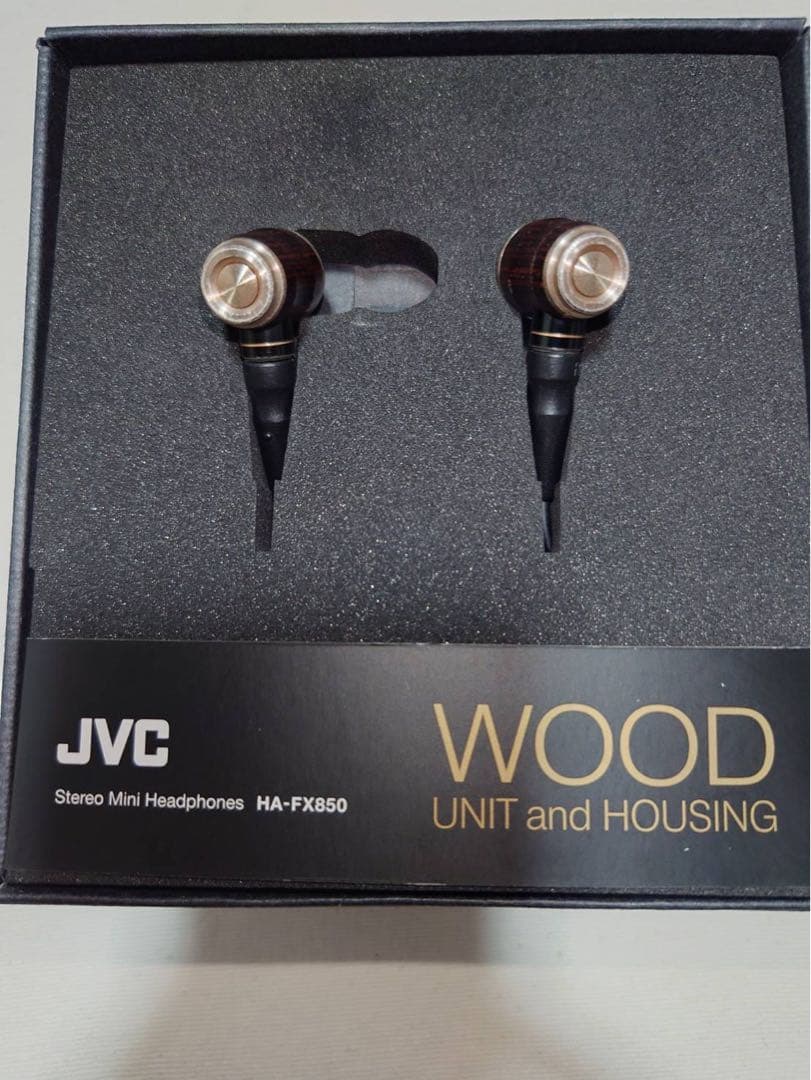 JVC HA-FX850 ウッドドーム型カナル有線イヤホン（美品・動作良好）