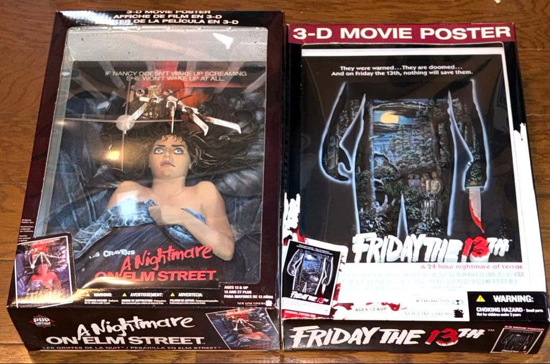 マクファーレン 3Dポスター エルム街の悪夢＆13日の金曜日