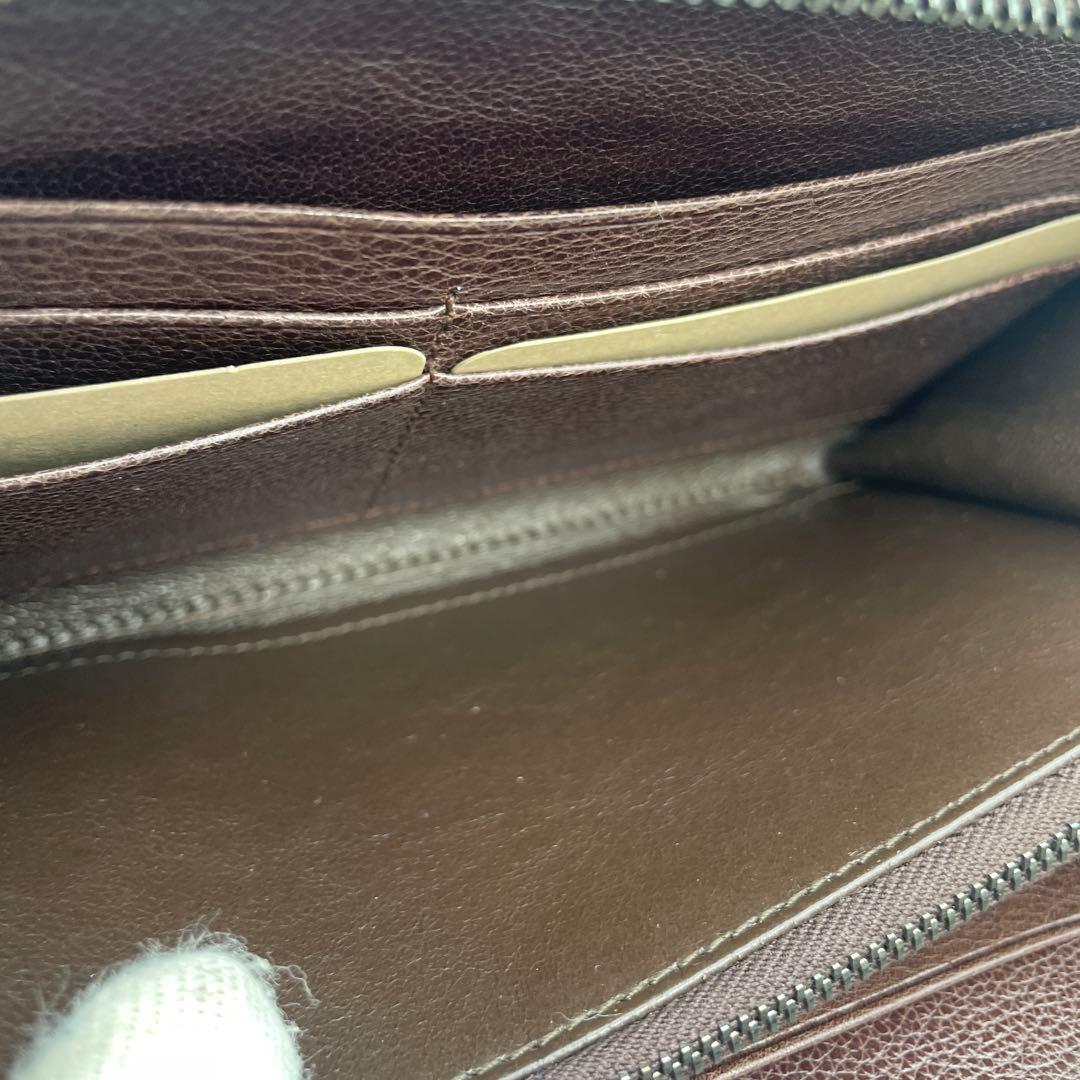 【美品】ボッテガヴェネタ　長財布　ラウンドジップ　ダークブラウン