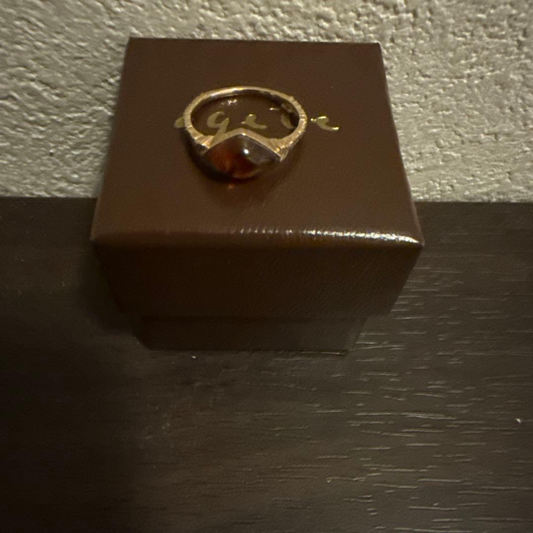 agete アガット　アンバー リング 9号　k10