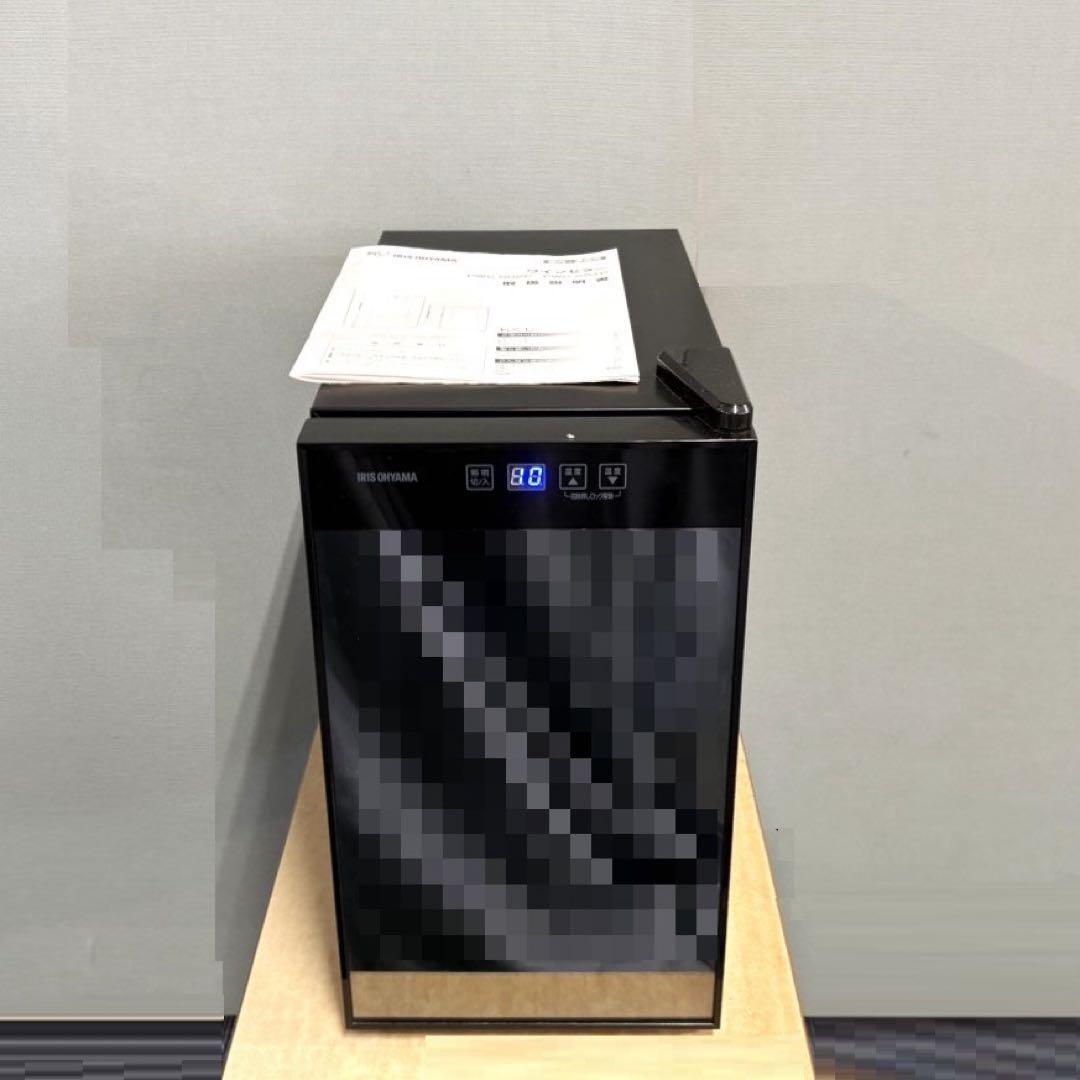 美品 アイリスオーヤマ ワインセラー PWC-251P-B 8本収納 作動確認済