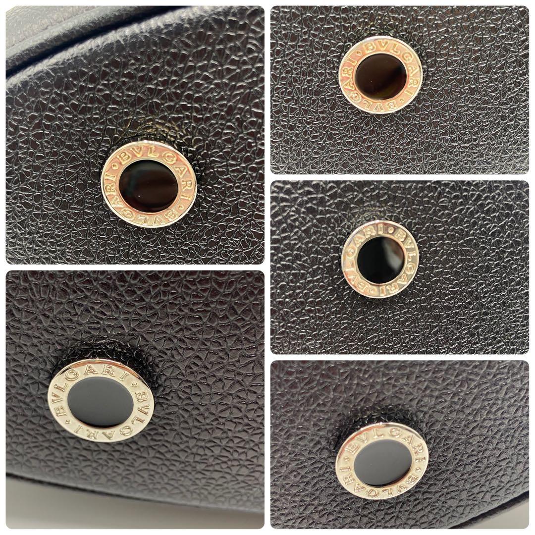 【美品】BVLGARIブルガリレザー 2WAY ショルダーバッグブラックA4可
