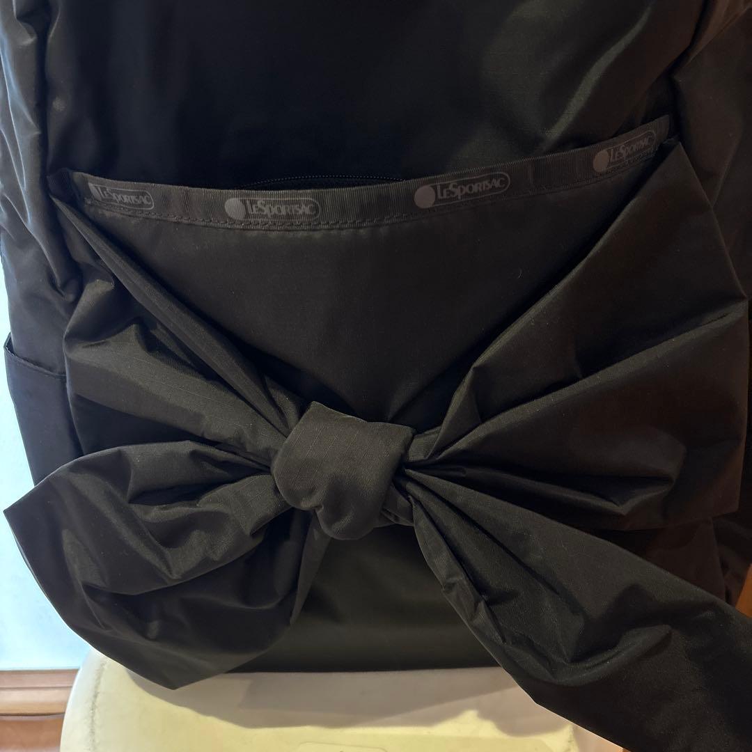 新品　レスポートサック　リボン付き黒　バックパック