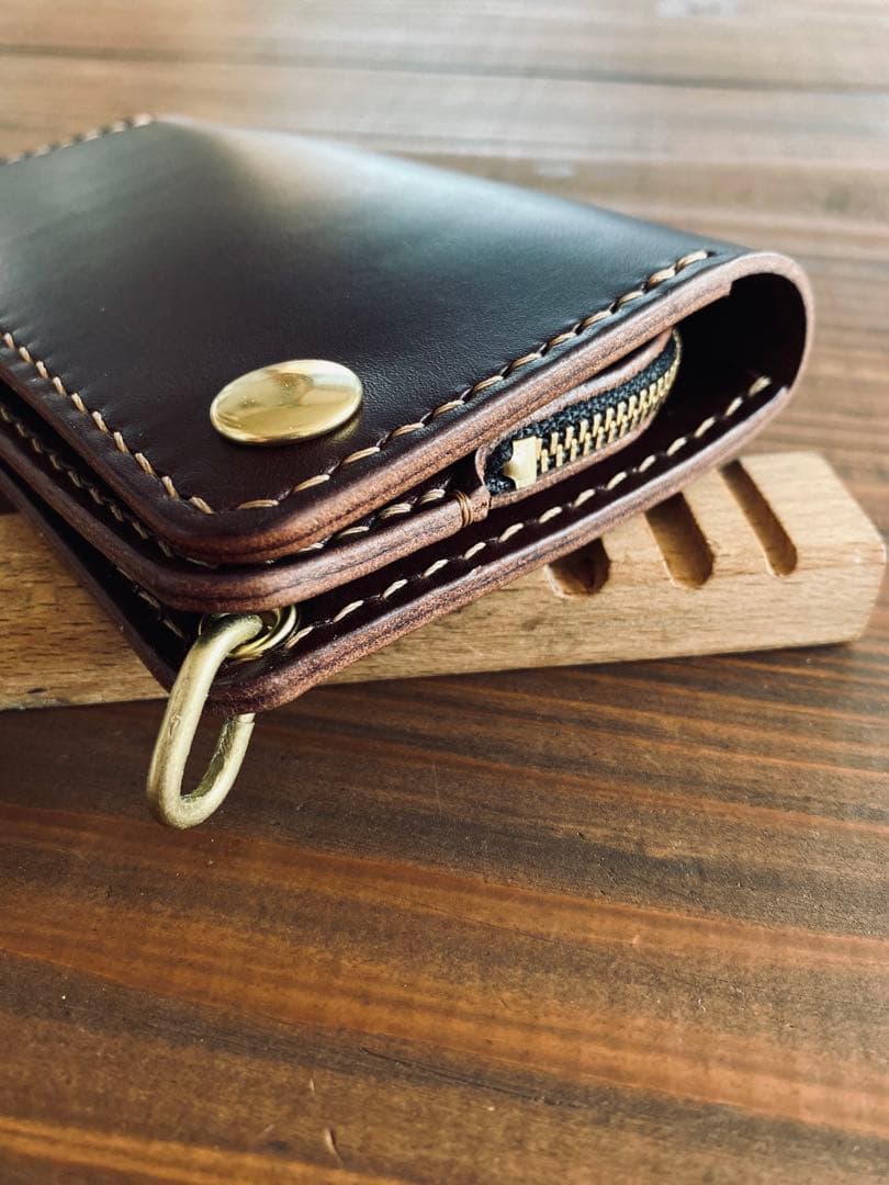 【ブルガロ】TM02-73ミドルトラッカーウォレット真鍮チェーン付き