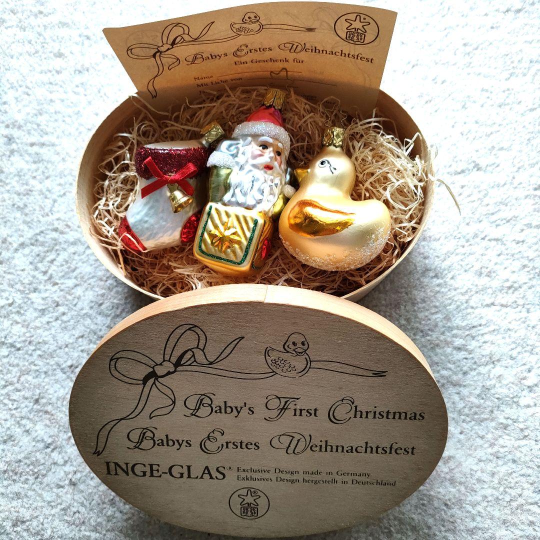 希少INGE-GLAS Baby's First Christmas ドイツ製