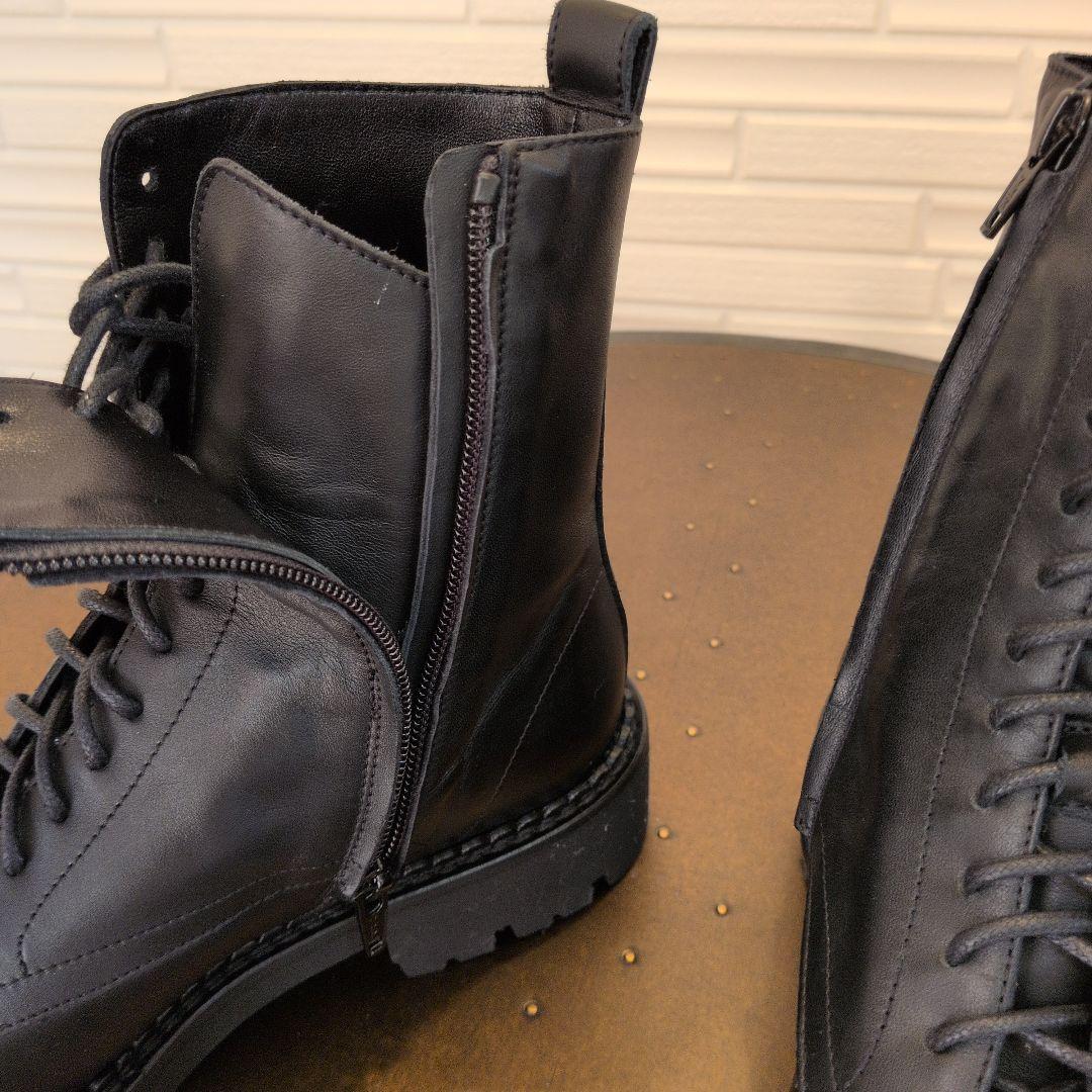 人気完売✨FABIO RUSCONI レースアップブーツ サイドジップ 38号