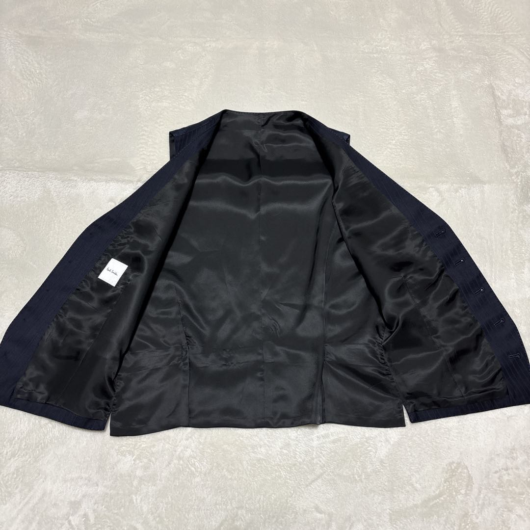 【未使用に近い】　ポールスミス　ベスト　ジレ　ストライプ　ネイビー　現行タグ　L