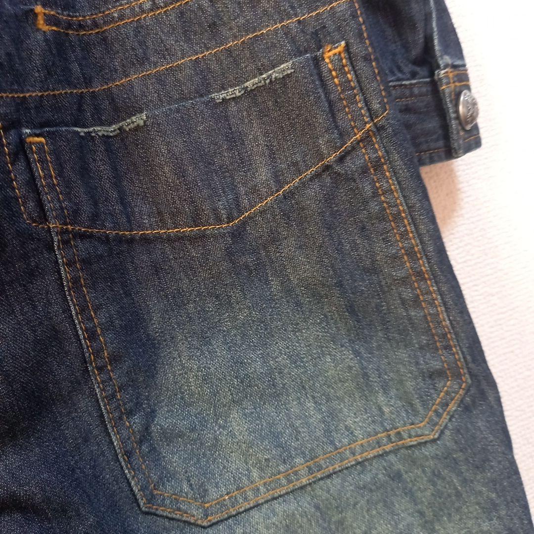 ルパート ダメージ加工デニムつなぎ オールインワン バンソン ヒゲ 色落ち