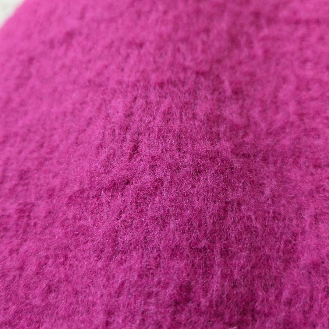 ハグオーワー/クロス&クロス　モヘヤ混シャギーVネックニット　Free 日本製