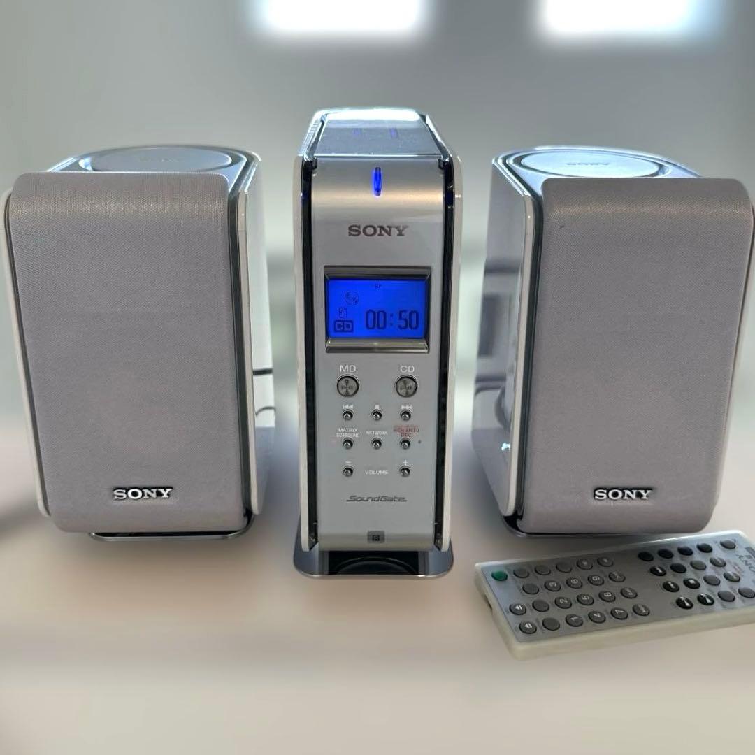 【極美品DE完動品】SONY MD CDミニコンポ LAM-Z05 ホワイト！