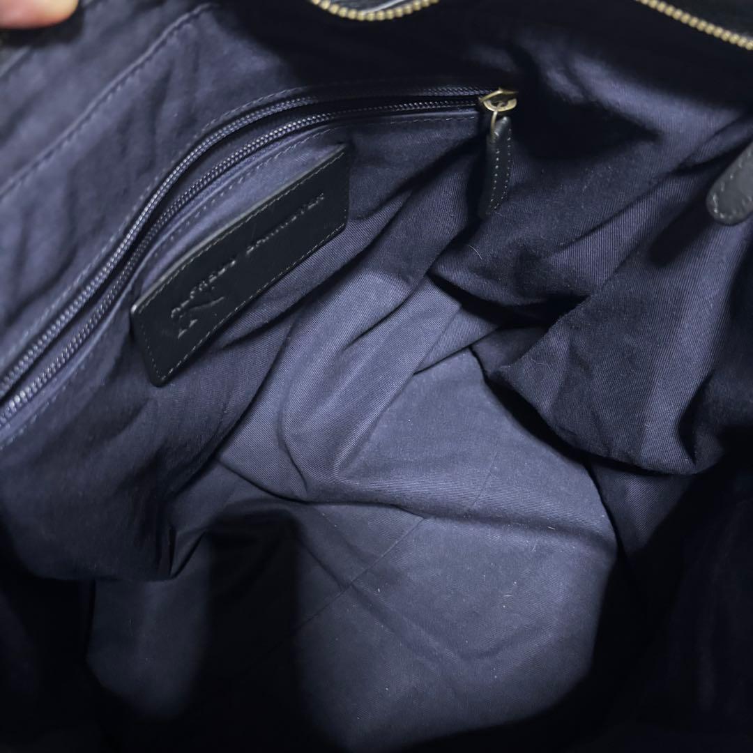 【美品】アルフレッドバニスター トートバッグ 黒 A4 ビジネスバッグ レザー