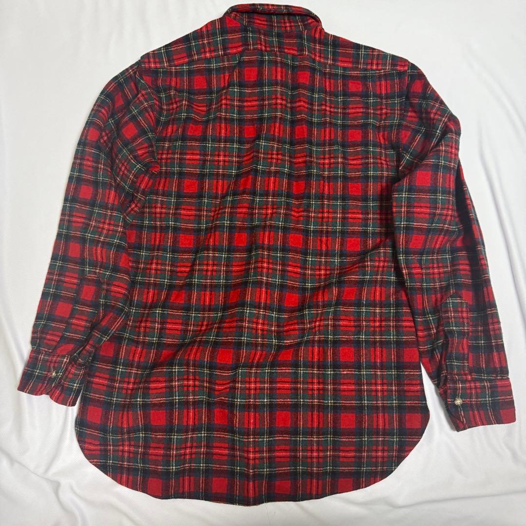 の*ま様 70s　美品　ペンドルトン PENDLETON　ボードシャツ　赤タータ