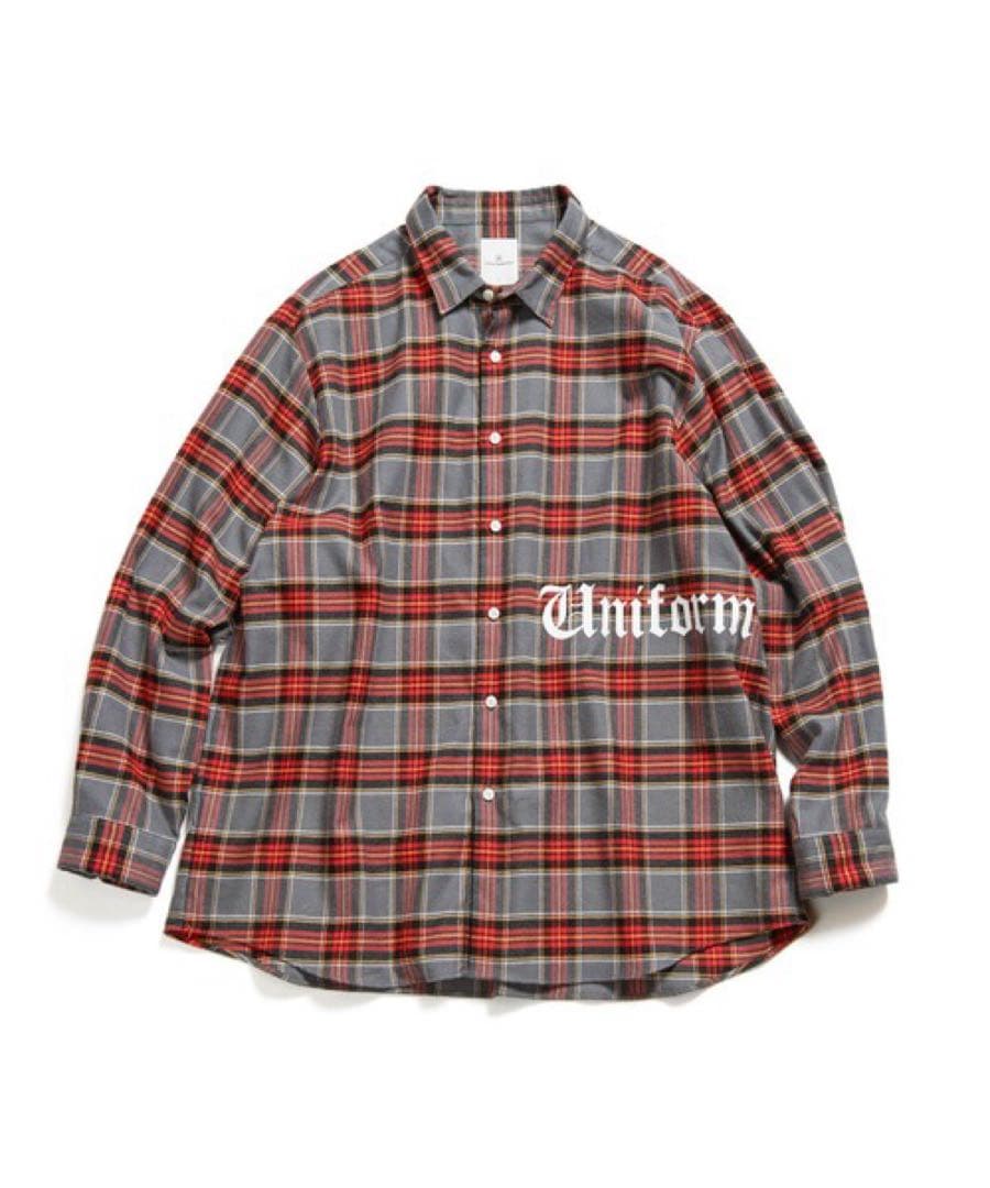 ユニフォームエクスペリメント FLANNEL BAGGY SHIRT 2