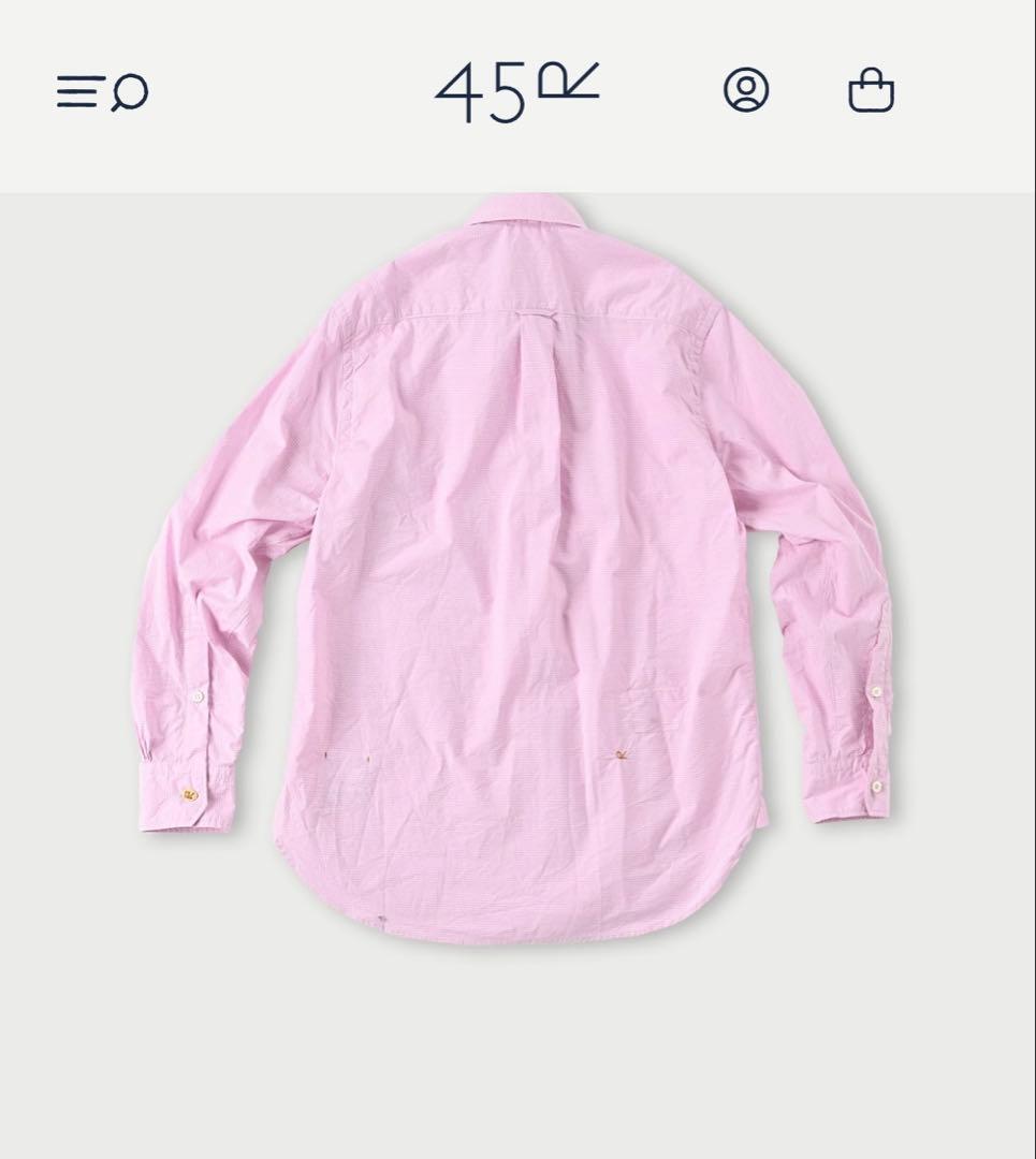 45R スーピマオーガニックバチストの908ローファーシャツ　M~L