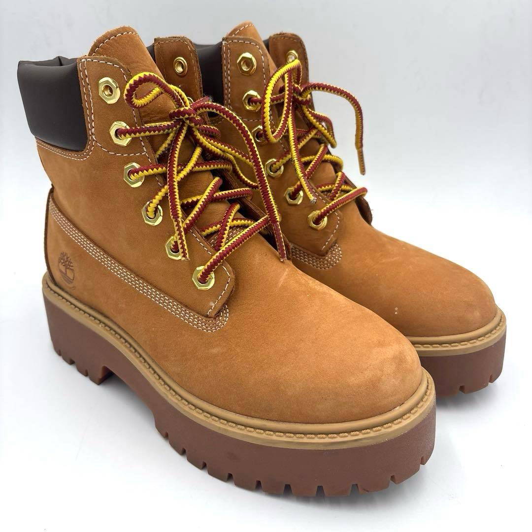 美品✨ティンバーランド 6インチ ブーツ 厚底【23.5】キャメル A99162