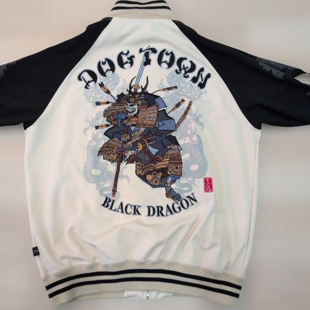 DOG TOWN トラックジャケット 黒龍 ドラゴン 刺繍 ジャージ上 ジップ
