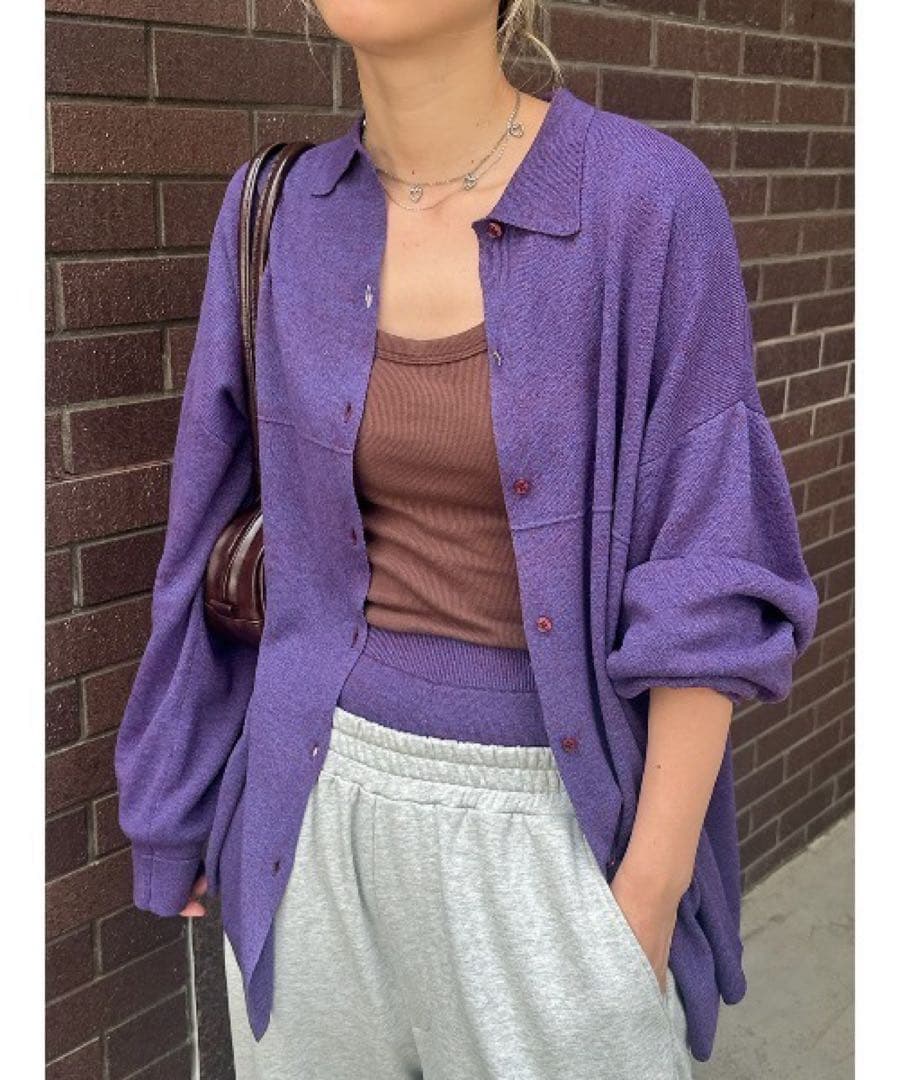 KNIT OVER SHIRT （ELCHELE）