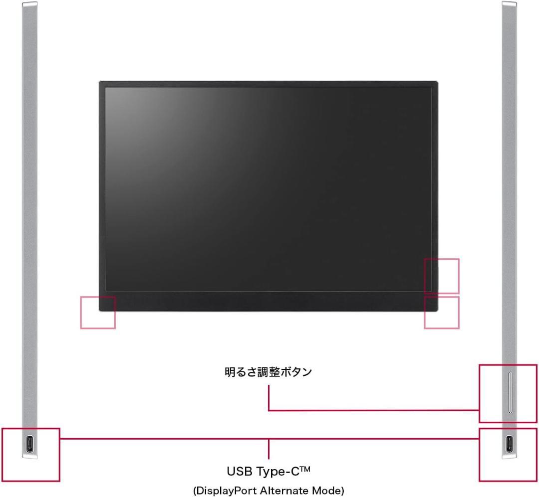 LG モバイルモニター gram +view 16MQ70　カバー付き