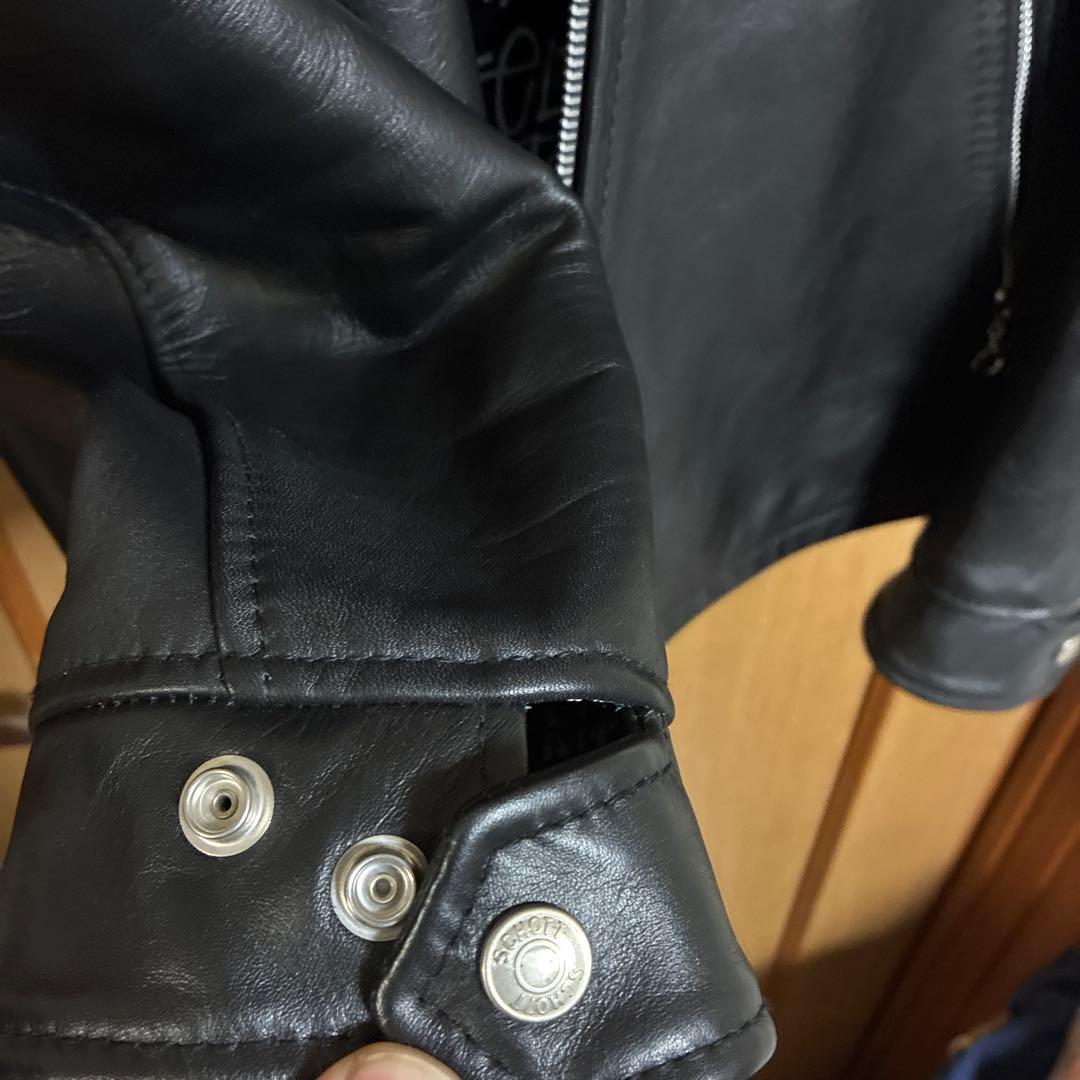 Stussy×Schott ブラックレザージャケット XL