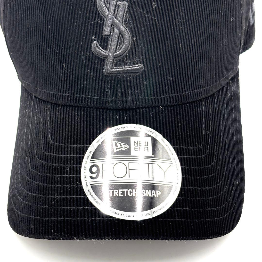極美品 イヴサンローラン コーデュロイ キャップ ニューエラ ロゴ ユニセックス