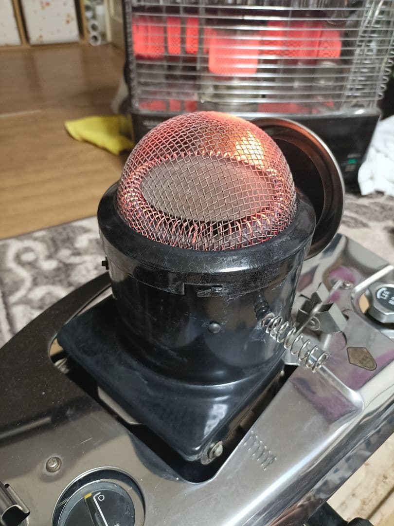 HITACHI 石油ストーブ OVH-A530 昭和レトロ反射型キャンプ向き