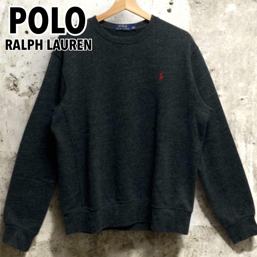 【美品◎】POLO RALPH LAUREN 刺繍ロゴ 裏起毛 スウェット M