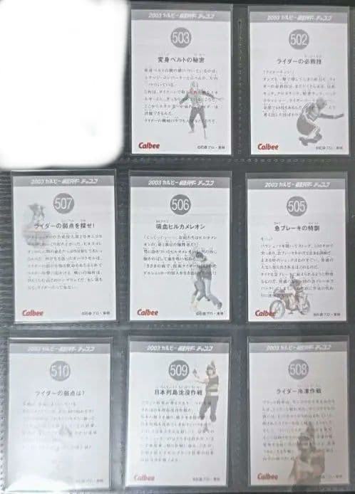 2003年 カルビー仮面ライダーカード復刻版 No.439~No528
