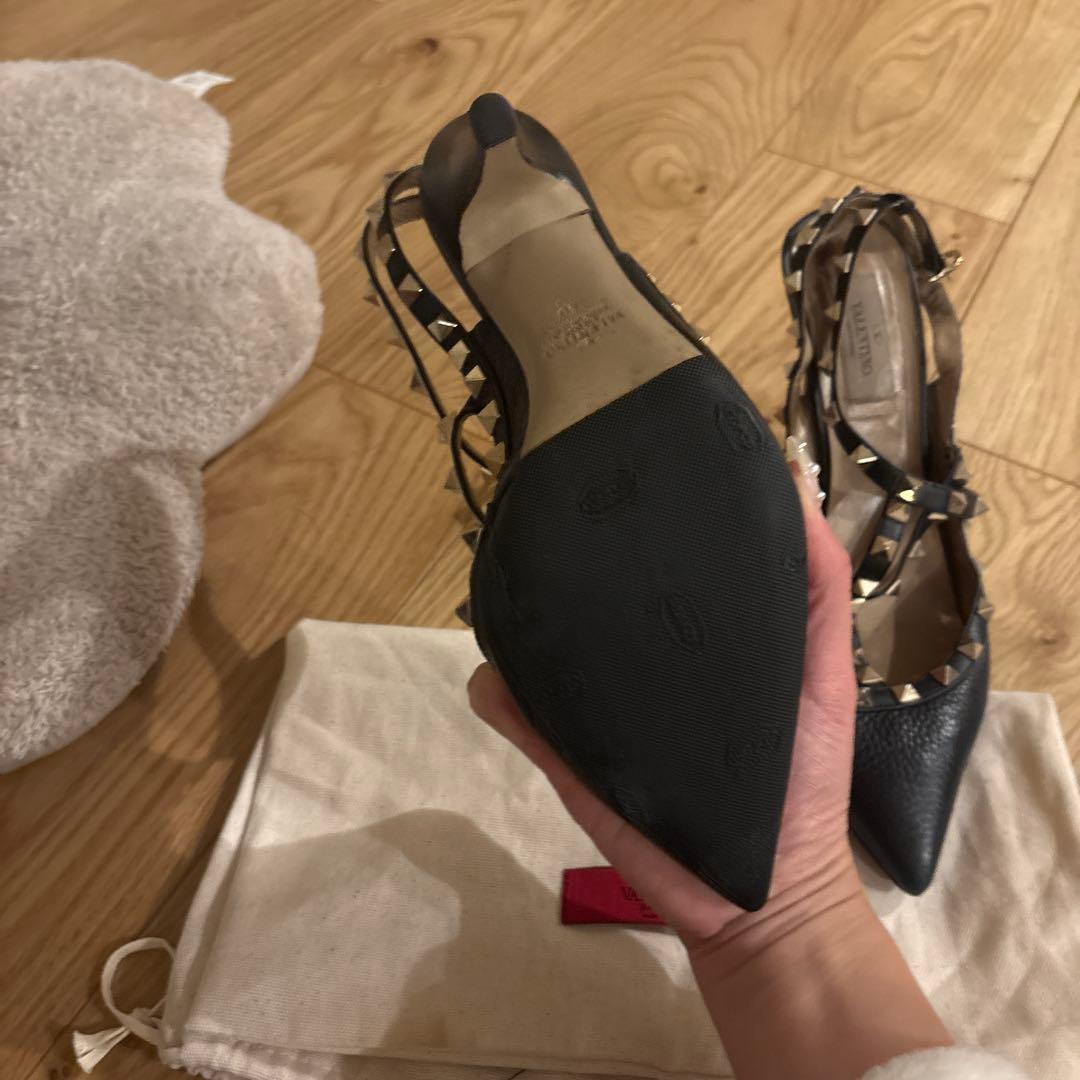 Valentino スタッズ ハイヒール ブラック40