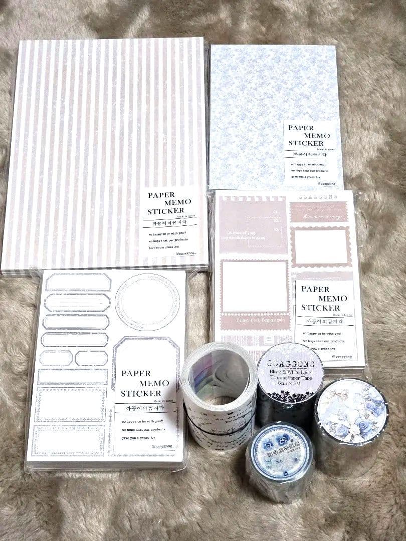 【週末限定値下げ】ggaggong様コラージュ素材セット　他海外マステ　8点