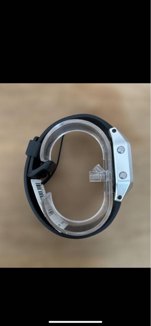 デジタル腕時計 ブラック シリコンバンド