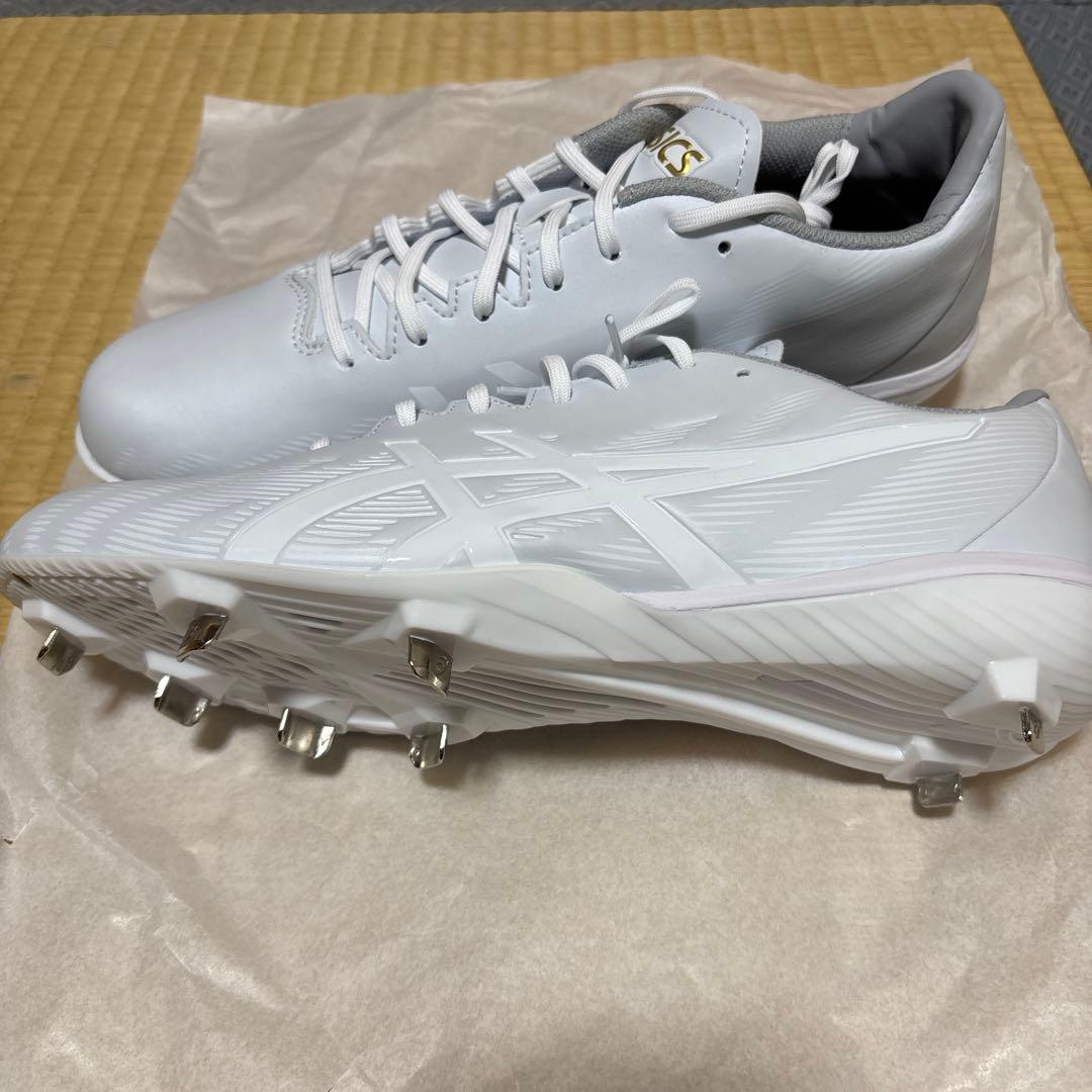 ASICS ホワイト スパイクシューズGOLDステージ3 27.5cm