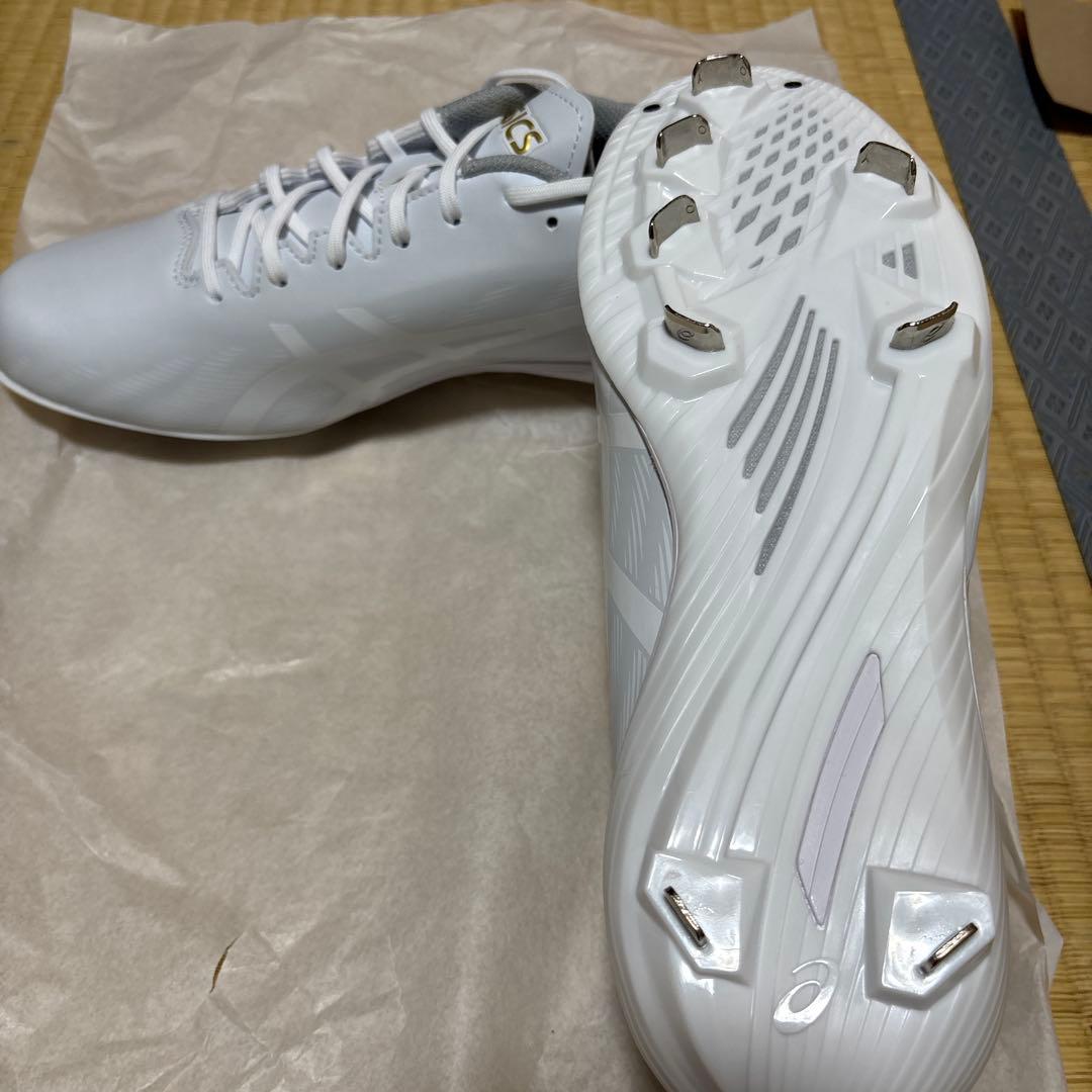 ASICS ホワイト スパイクシューズGOLDステージ3 27.5cm