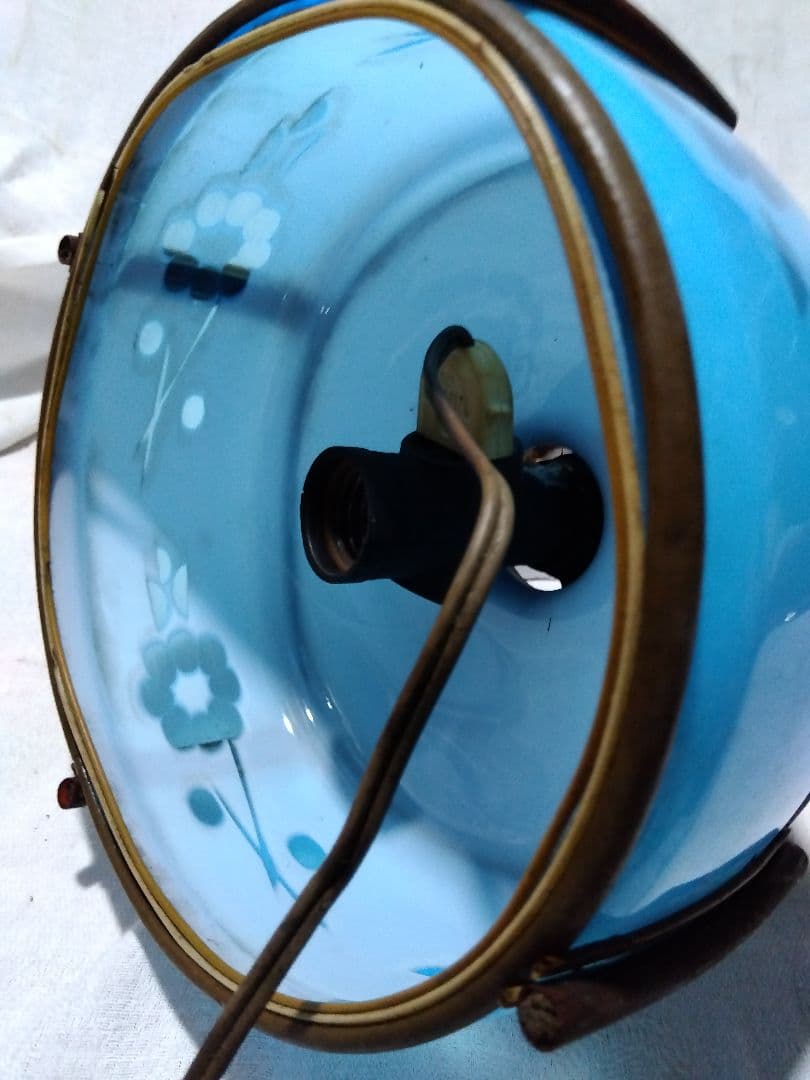 ♪古い青色ガラスの電気の笠　専用です。