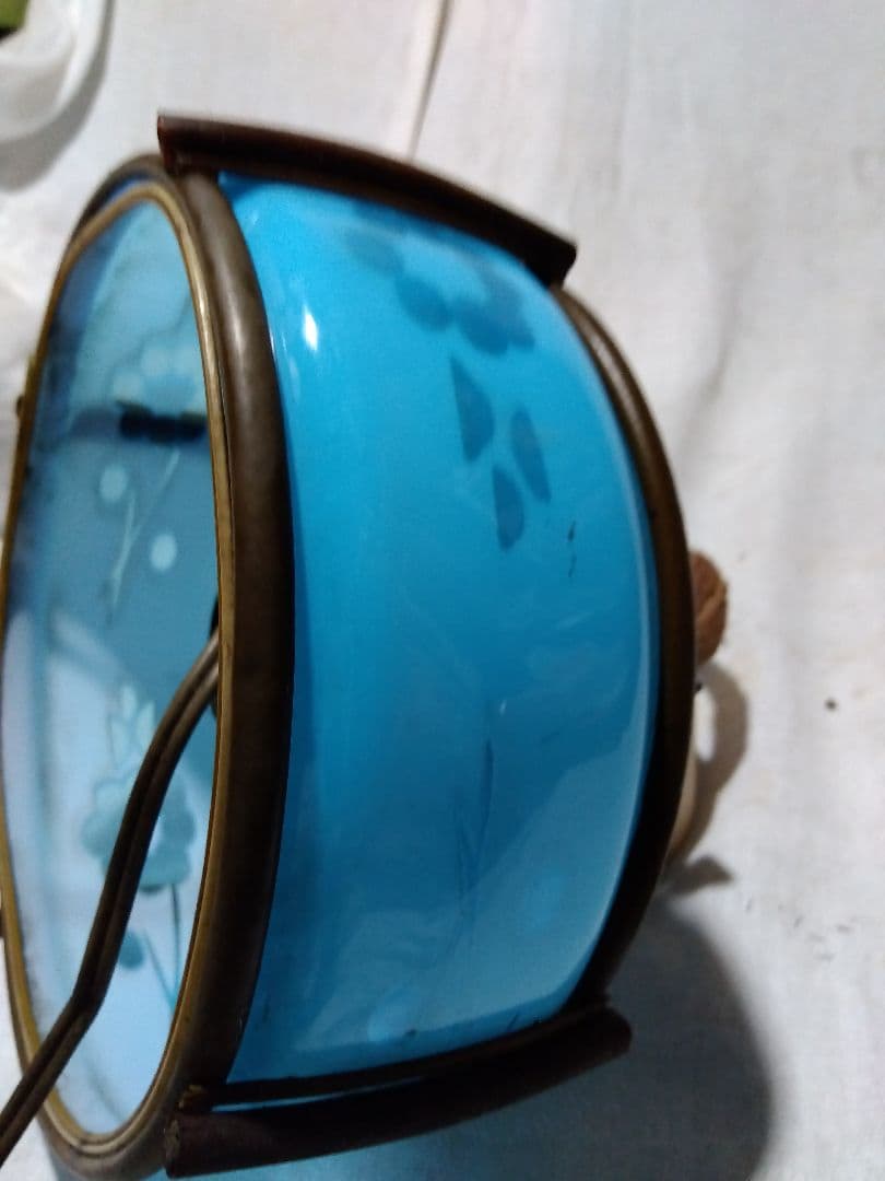 ♪古い青色ガラスの電気の笠　専用です。