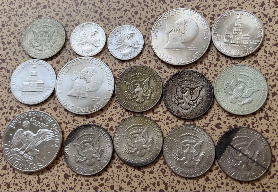 銀貨保証　アメリカ　銀貨　おまとめ200.01g 本日銀価格462円/g