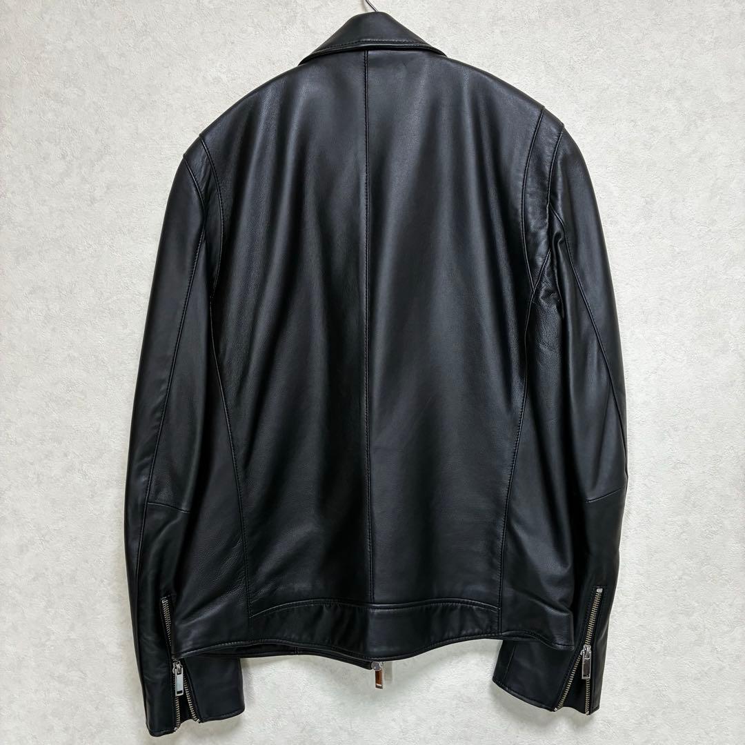 STUDIOUS レザージャケット ダブルライダースジャケット ブラック 本革