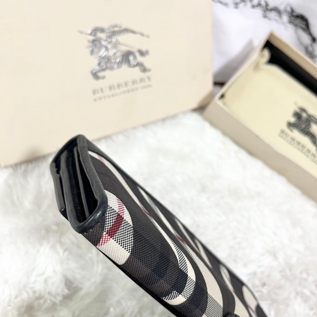 Burberry バーバリー レザー 長財布 ノバチェック ゼブラ柄