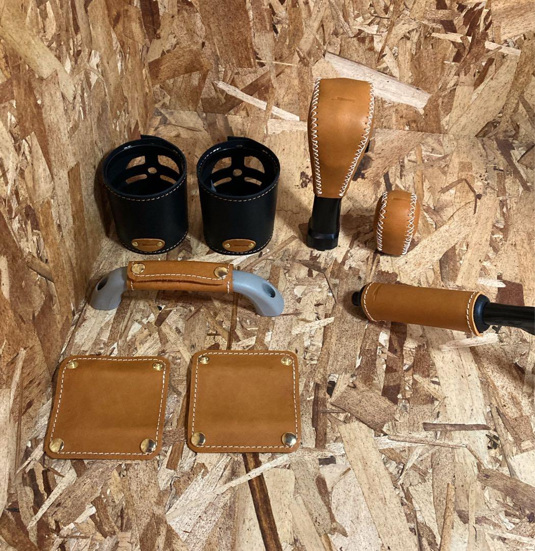 R◇新型ジムニー5点セット◇キャメル、ブラック◇ステッチ白、キャメル