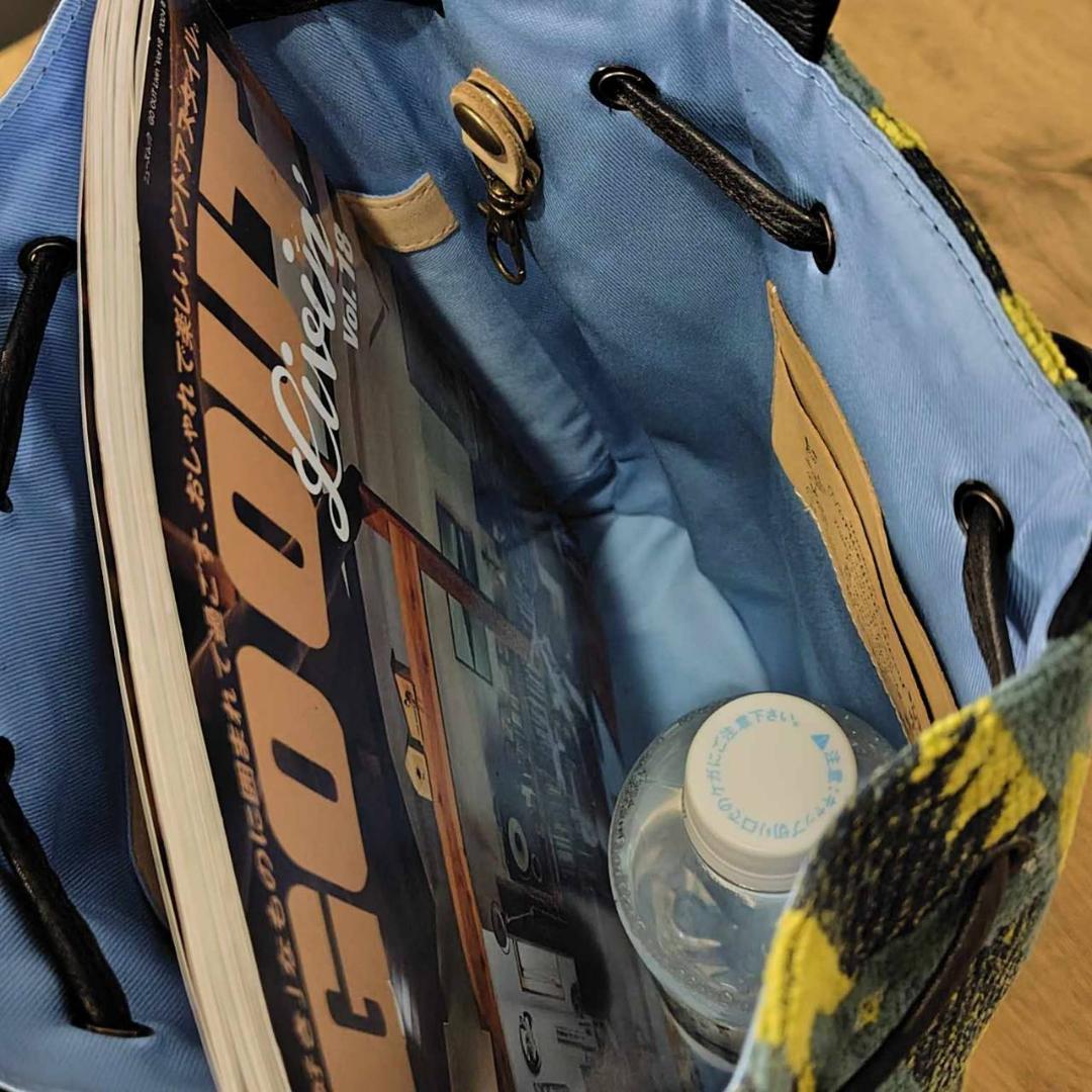 しののめ様/thoroughbredサラブレットネイビー/巾着Lサイズ