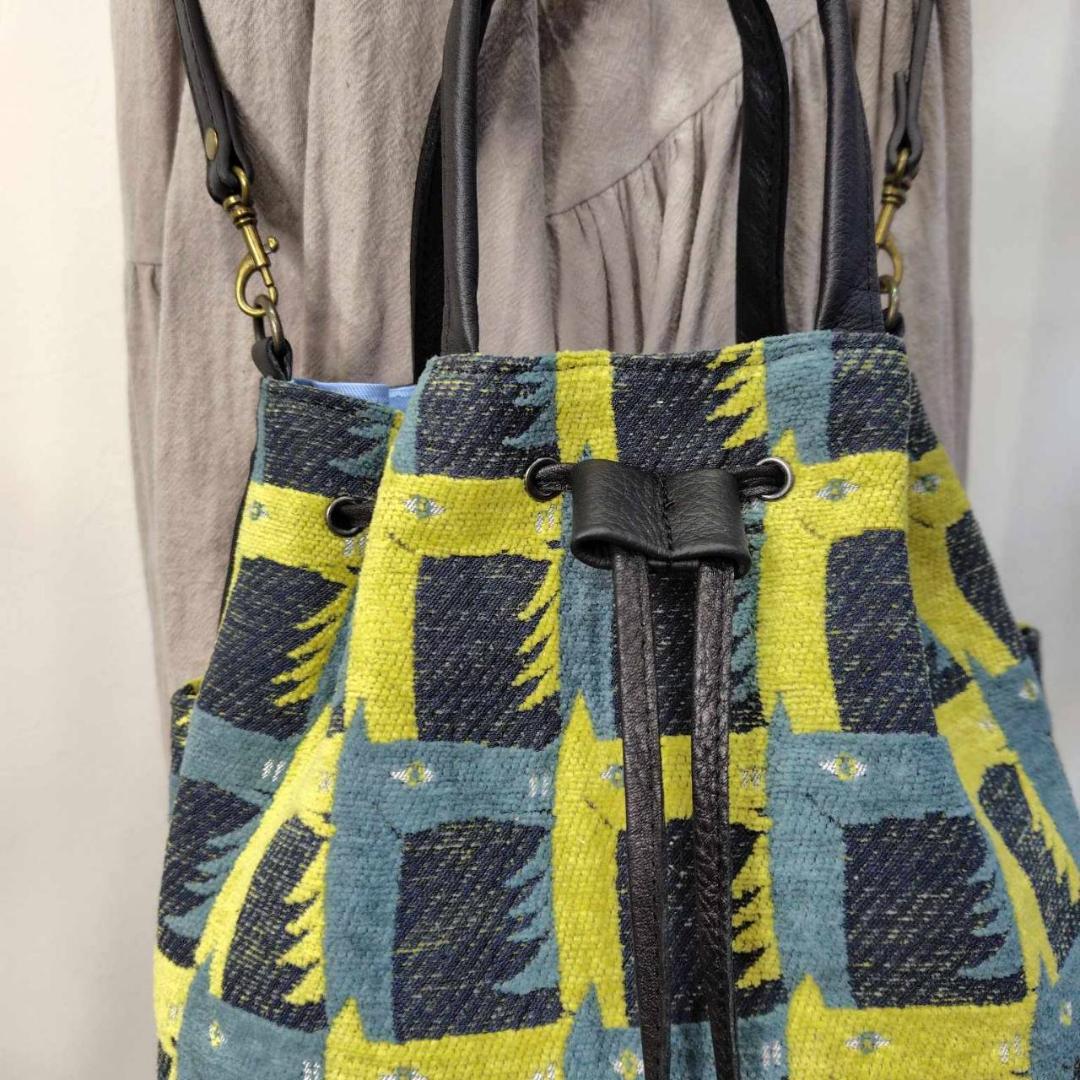 しののめ様/thoroughbredサラブレットネイビー/巾着Lサイズ