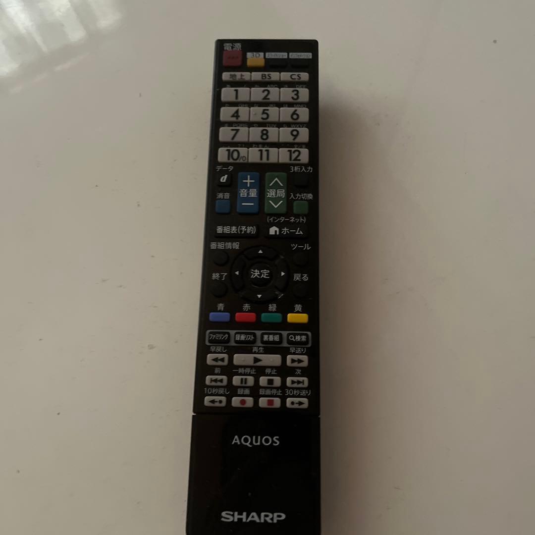 まさ　SHARP AQUOS テレビ用リモコン 黒