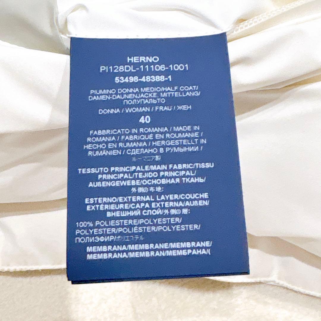 ヘルノ　ラミナー　ゴアテックス　ダウンジャケット　ホワイト　40 レディース