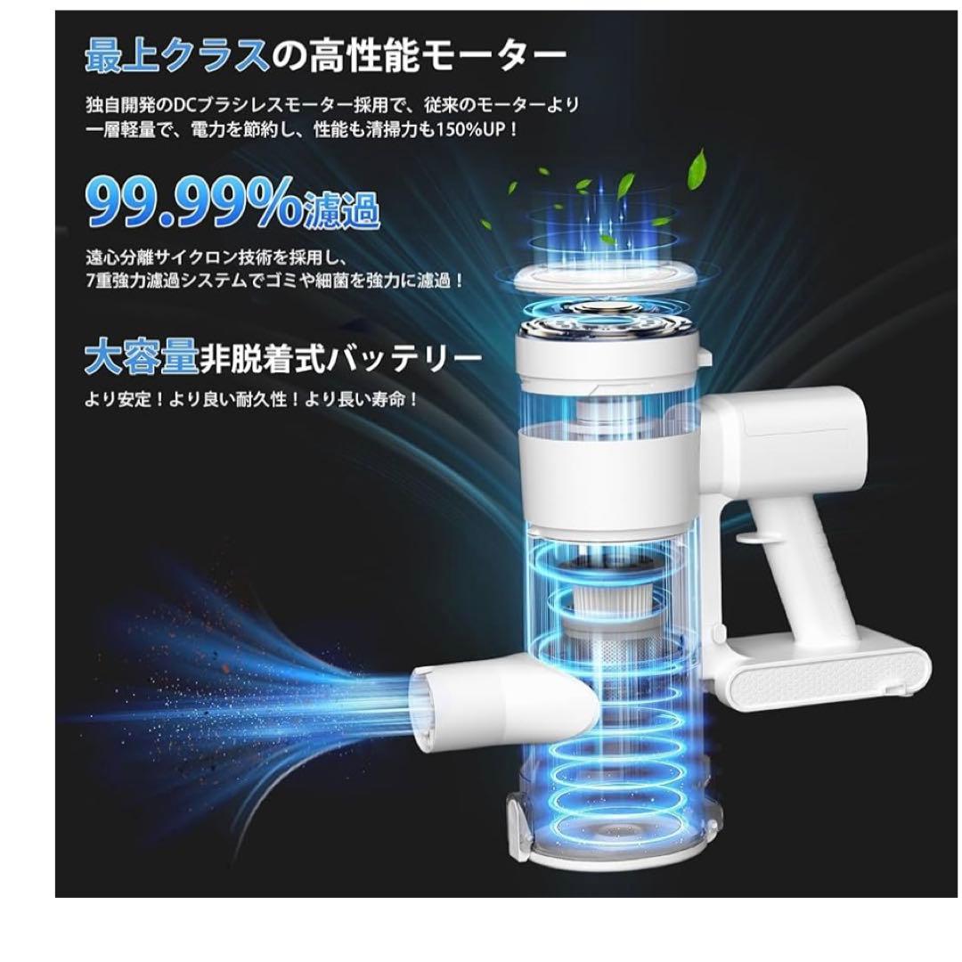 掃除機 コードレス　吸引力45000Pa　ブラシレスモーター