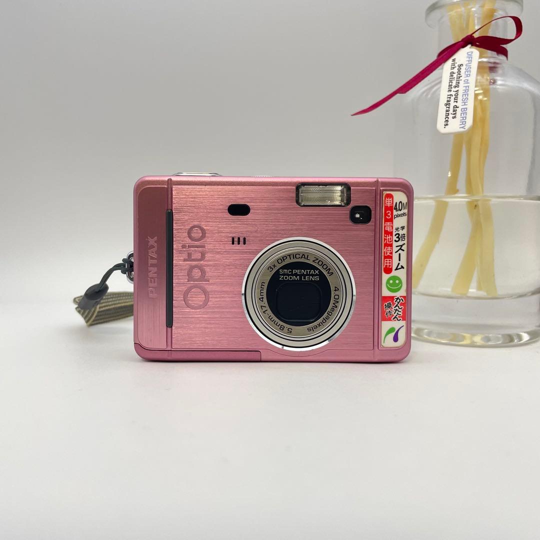 スマホ転送OK✨PENTAX Optio S40✨動作確認済 単三電池 可愛い♪