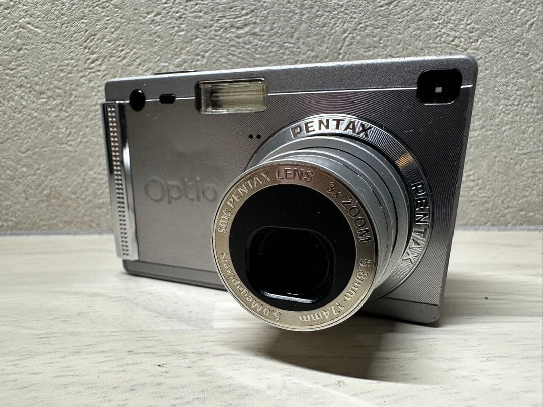 希少【完動品】PENTAX OPTIO S5I デジカメ　シルバー ペンタックス