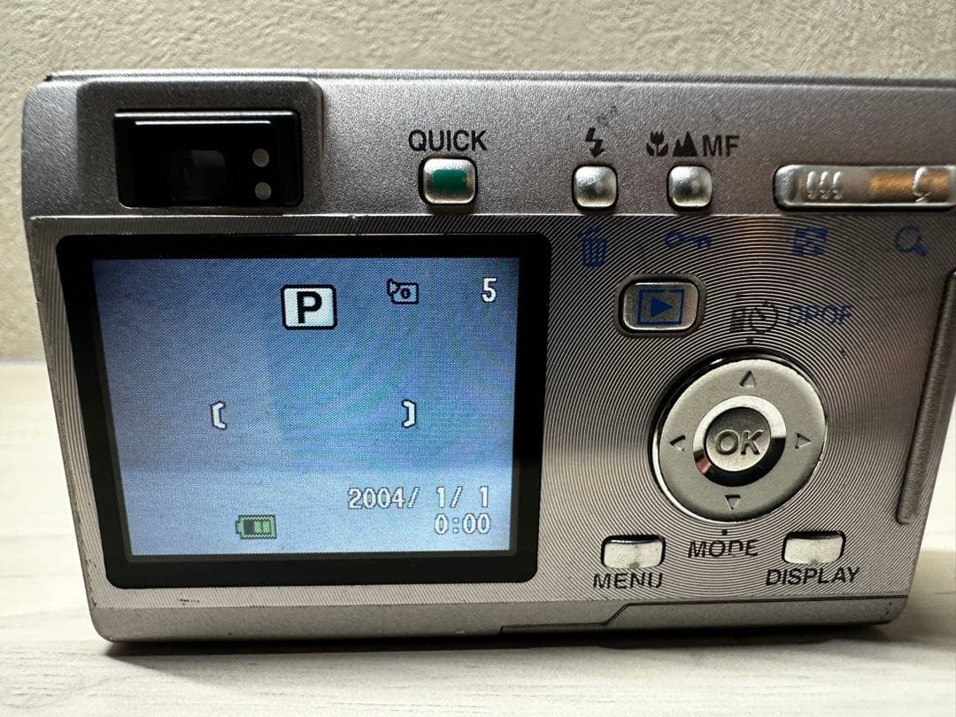 希少【完動品】PENTAX OPTIO S5I デジカメ　シルバー ペンタックス