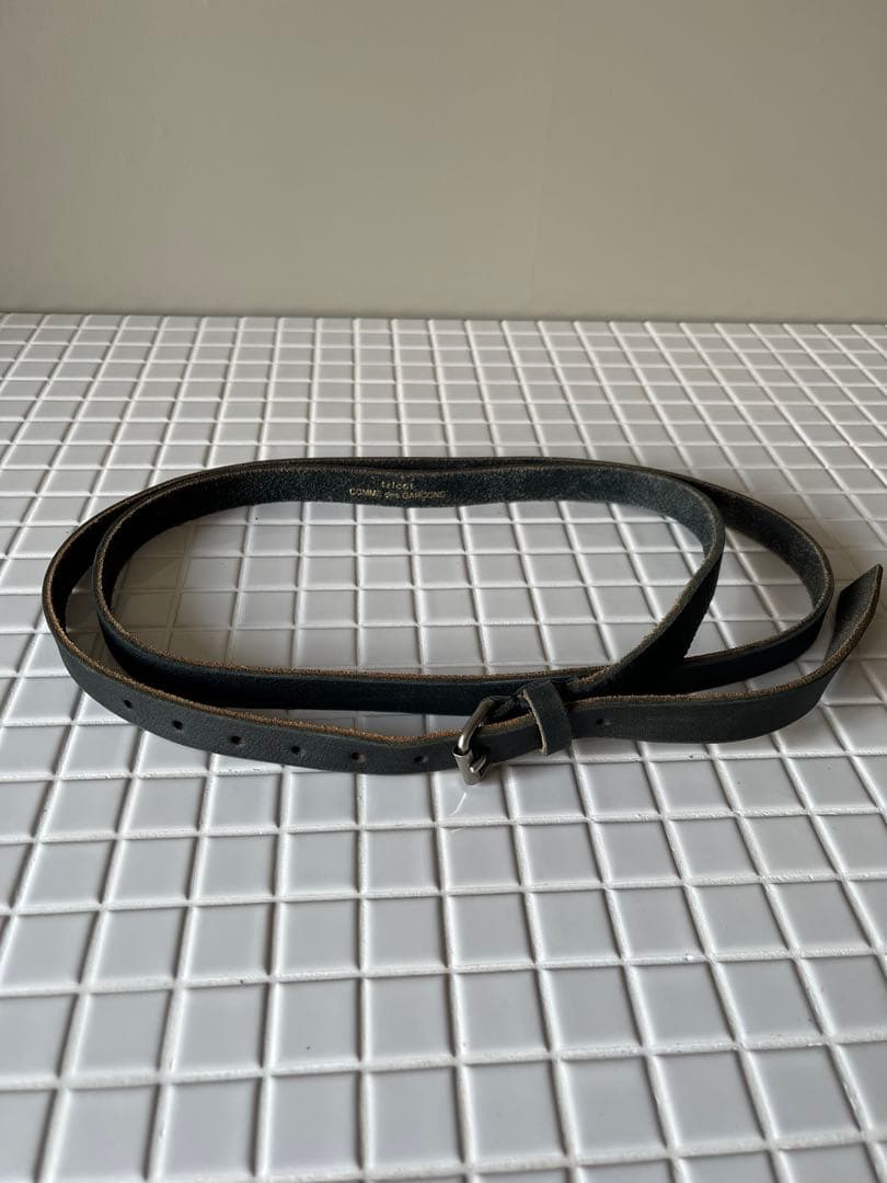 tricot COMME des GARÇONS ブラックレザーベルト
